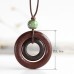 Wooden circle necklace