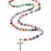 Clay Beaded Rosary Necklace